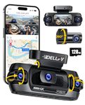DELLFY 4 Channel Dash Cam, 4K Front & 3 * 1080P Rear/Left/Right, 360° Full View Dashcams for Cars, Built-in GPS & 5G WiFi APP, 24H Parking Mode, 8 IR Night Vision, G-Sensor, 128GB Card Included