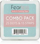 Fearless Tape - Double Sided Tape - Combo Pack of Dots and Strips for Fashion, Clothing & Body | All Day Strength & Superior Adhesive