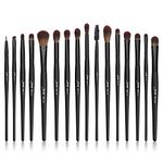 Jessup Make Up Brushes Set Professional 16Pcs Black Precision Collection,Synthetic Hair,Highlight Concealer Eyeshadow Eye liner Blending Spoolie T272