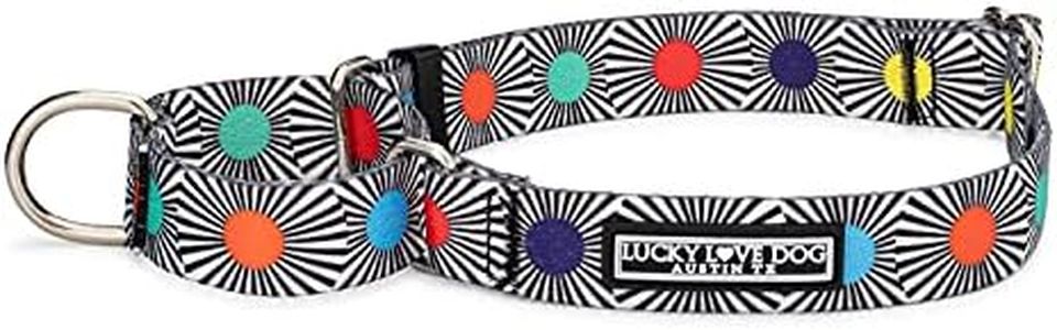 Lucky Love Dog, Adjustable Fun Style Martingale Collar for Dogs, Comfy & Bright Color, Premium No Slip Dog Collar - (Small, SOCO Mart)