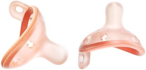 Garkoko Baby Pacifiers 0-6 Months Breast Like Shape Pacifiers BPA-Free One-Piece Silicone Newborn Pacifier for Breastfed Babies, 2pcs for Best Value