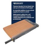Westcott 18'' TrimAir Anti-Microbial Wood Guillotine Paper Cutter & Paper Trimmer, 30 Sheet (15108)