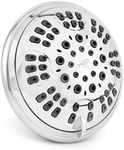 Aqua Elegante 6 Function Luxury Shower Head - Best High Pressure, Wall Mount, Adjustable Showerhead - Chrome