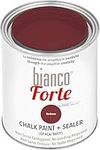 Bianco Forte - Bordeaux - (1L) All-in-One Chalk Paint & Sealer: Most Durable Furniture, Cabinet, Wall & Door Paint – Fast Drying, Interior/Exterior, Matte Finish, Easy Application