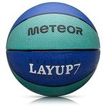 meteor Basketball Children Women Men Sizes 5 6 7 Orange Ideal For Indoor Training Matches Soft Non-Slip Surface High Durability Good Grip Rubber