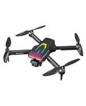 Black Foru Drone with Camera for Adults 1080P HD, Dual Rudder Electric Adjust, Foldable RC Quadcopter with Obstacle Avoidance, 50 Min Flight Time, Brushless Motor, Dual Camera for Beginners