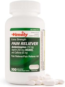 Timely Extra Strength Headache Relief - Acetaminophen with Aspirin & Caffeine (300 Caplets) - Headache, Migraine & Back and Body Pain & Muscle Aches - Compares to Excedrin Extra Strength - Made In USA