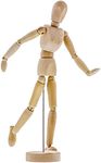 Mannequin Body, 30.5cm/12 inch Wooden Manikin with Flexible Joints Wooden Human Body Drawing Mannequin with Stand for Art, Body Drawing, Home Decoration