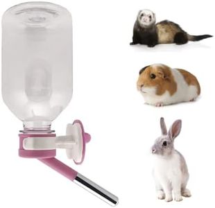 Choco Nose Patented No-Drip Water Bottle/Feeder for Guinea Pigs/Hamsters/Bunnies/Ferrets/Other Small Pets, Critters and Animals -for Cages, Crates or Wall Mount. 10.2 oz. Nozzle 10mm, Pink (C128)