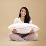 SleepyCat Cloud Pillow | Full-Size 100% Virgin Microfiber Pillow with No Lumps No Lint & No Shrinkage Guaranteed | 250TC Luxe Modal Fabric | Zipper Adjustable Firmness | White, Set of 1 (27x18 Inches)