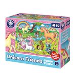 Orchard Toys Unicorn Friends Jigsaw Puzzles for Kids - 50-Piece Unicorn Puzzle for 4+ Year Olds with Giant Poster and Learning Guide - Unicorn Gifts for Girls, Boys, Toddlers, Children - Age 4-7