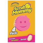 Scrub Daddy Scrub Mommy Washing Up Sponge - Dual Sided Scrubbing Non Scratch Scourers, Smiley Face Sponges for Cleaning Kitchen & Bathroom, Dish Scrubber, FlexTexture Home Products, Assorted 4 Pack