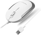 Macally Silent Wired Mouse - Slim &