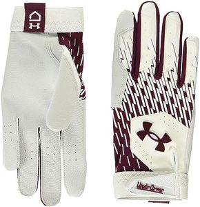 Under Armour Men's Clean Up Baseball Gloves, (106) White/Maroon/Maroon, X-Large