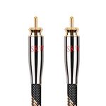 SKW Subwoofer Cable RCA to RCA Multiple Shield with Ultra-high Purity Copper for HiFi Systems 6.5ft/2M