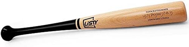 Listy Duosun Wooden Baseball Bat - Wood Practice Bat - Wood Tball Bat - Baseball Bat Hardwood for Kids Youth Adults Training - Self Defence Bat Wood - 25 Inch 24 Oz - Black and Natural