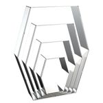 QAAQS Hexagon Cookie Cutters Shapes Set with Assorted Sizes - 5 inch, 4 inch, 3 inch, 2 inch - Stainless Steel