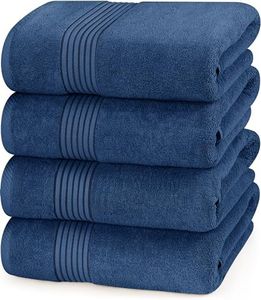 Utopia Towels Luxury Hotel and Spa Soft Bath Towels, 100% Combed Cotton Towels, 4 Pack, Navy Blue