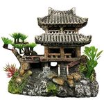 SLOCME Aquarium Classical Resin Castle Decorations - Fish Tank Realistic Details Castle,Eco-Friendly Fish Tank Castle Aquarium Accessories