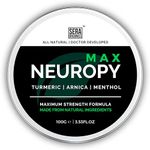 Sera Organics Neuropathy Cream - Max Strength Balm with Turmeric, Menthol & Arnica - Soothing Care for Feet, Hands, Legs & Toes (100g)