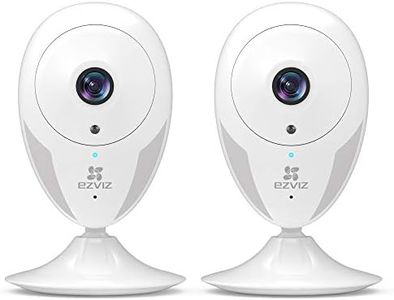 EZVIZ Telecamera da Interno Wi-Fi IP Camera 1080P Grandangolare Visione Notturna Avviso Movimento Audio ad Due Vie Grandangolare App Mobile Compatibile con Alexa Confezione Formato Famiglia da 2