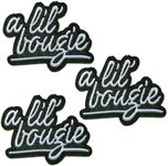 Yerchic A Lil' Bougie Patch Iron On Sew On Embroidered Patches for Jacket Shirts Jeans Backpack Sewing Decorating DIY Craft 2.9 * 2.2IN(3 pcs)