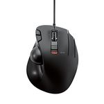 ELECOM USB Wired optical trackball mouse 5 button with tilt function [Black] M-XT2URBK (Japan Import)