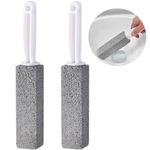 Zuofan 2 Pieces Pumice Stone Cleaning Stone with Handle, Blocks Pumice Stone for Toilet, Pumice Stone Toilet Cleaner for Brushes Stains, Pumice Stone for Toilet, Toilet Cleaning Stone with Handle, for