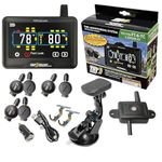 TST 770 Series TPMS - RV Tire Pressure Monitoring System with 6 Flow Thru Sensors & 5" Color Touchscreen Monitor for Travel Trailers, Campers and Motorhomes (Metal Valve Stems Required for Flow Thru)