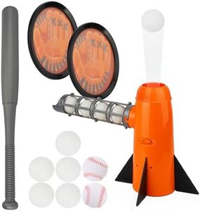 TOY Life Baseball Pitching Machine for Kids Training Tball Set– Toddler Pitching Machine Auto Launcher with 7 Balls, Bat & Sticky Gloves | Pop and Pitch Baseball Toy for Boys & Girls Ages 5-12