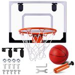 STAY GENT Mini Basketball Hoop for Kids and Adults, Indoor Small Basketball Hoop for Door Wall Mounted and Room, Shooting Ball Sport Game Set Over The Door Gifts for Boys Girls Children Bedroom Office