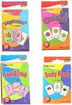 Large Vegetables, Color, Food&Drink, Body Parts Flash Cards, Learning Educational Flashcards,Learning Knowledge of a Good Helper(4 Themes, 144 Card)