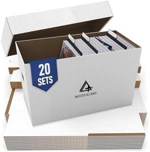 Invested Alliance Premium Short Comic Book Storage Box | Thick White Corrugated Paper Storage Box For Comics With Lid & Handles. Protects 150-175 Current & Silver Age Comics. (20 Pack)