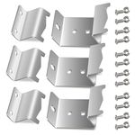 Plowo Stainless Steel Heat Plate Brackets, Burner Hanger Brackets Replacement for Chargriller 5050, 3001, 3008, 3030, 4000, 4208, 5072, 5252, 5650, 5050 Duo, Included Mounting Screws, Set of 6