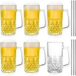 Frcctre 6 Pack 16 Oz Glass Beer Mug