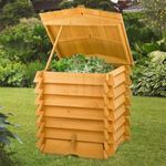 KCT 300L Large Outdoor Wooden Compost Bin Garden Kitchen Waste Eco Composter