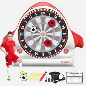 Tzsmat Inflatable Game Outdoor Giant Dartboard for Soccer Large Carnival Outdoor Games Giant Outdoor Game Activities Giant Yard Games Soccer Darts (Red, Extra Large-XL)