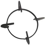 Rajeev Gas Jali or Glass Gas Stove Burner Extra Attachment Removable Metal Grill/Jali - Well Finished Metal for Home use Round Shape (Size - 15cm Black Colour) Pack of (4)