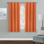 MYSKY HOME Solid Grommet top Thermal Insulated Window Blackout Curtain for Bedroom, 52 by 63 inch, Orange (1 panel) by MYSKY HOME