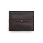 Tommy Hilfiger Men's Leather Ranger RFID Bifold Wallet with Coin Pocket, Brown