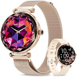 Fitonme Smart Watches for Women, 1.19" AMOLED AOD Smart Watch With Bluetooth Call,100+ Sports Modes,Heart Rate/Blood Pressure/SpO2 Monitor,IP68 Waterproof，Fitness Tracker，Smartwatch for Android/iOS