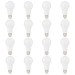 Amazon Basics 100W Equivalent, Daylight, Non-Dimmable, 10,000 Hour Lifetime, A19 LED Light Bulb | 16-Pack