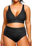 Yonique Womens Plus Size Bikini Hig