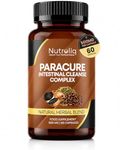 Nutroliq Intestinal Cleanse Complex - Dietary Supplement with Organic Wormwood Black Walnut and Clove Extract - Natural Herbal Blend for Digestive Wellness - 1000mg per Serving - 60 Capsules