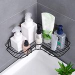 SPELLWISH Self-Adhesive Heavy Duty Metal Bathroom Storage Corner Rack, Shelf Organizer, Shampoo Holder for Bathroom Without Drill