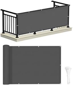 LOVE STORY Balcony Protect Privacy Screens Rectangle(PES) 0.75 x 3 m Charcoal Waterproof polyester for Outdoor Balcony Garden