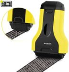 Miseyo 2 in 1 Identity Theft Protection Roller Stamps, Wide & Narrow Confidential Stamp Roller for Privacy Security Protection - Yellow