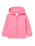 Amazon Essentials Girls' Fleece Full-Zip Hoodie Sweatshirts, Bright Pink, Medium