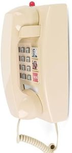 MCHEETA Wall Phone for Home, Corded Wall Home Phone with Adjustable Call Volume & 3 One-Touch Dialing for Seniors, Telephone Landline Phones with Mechanical Ringer Indicator for Elderly, Beige