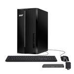 Acer Aspire Desktop, Intel Core i5-14400, Intel 730 UHD Graphics, 32GB DDR5, 2.16TB Storage (2TB SSD+160GB Docking Station Set), Keyboard & Mouse, Wi-Fi 6E, Windows 11 Pro, Black